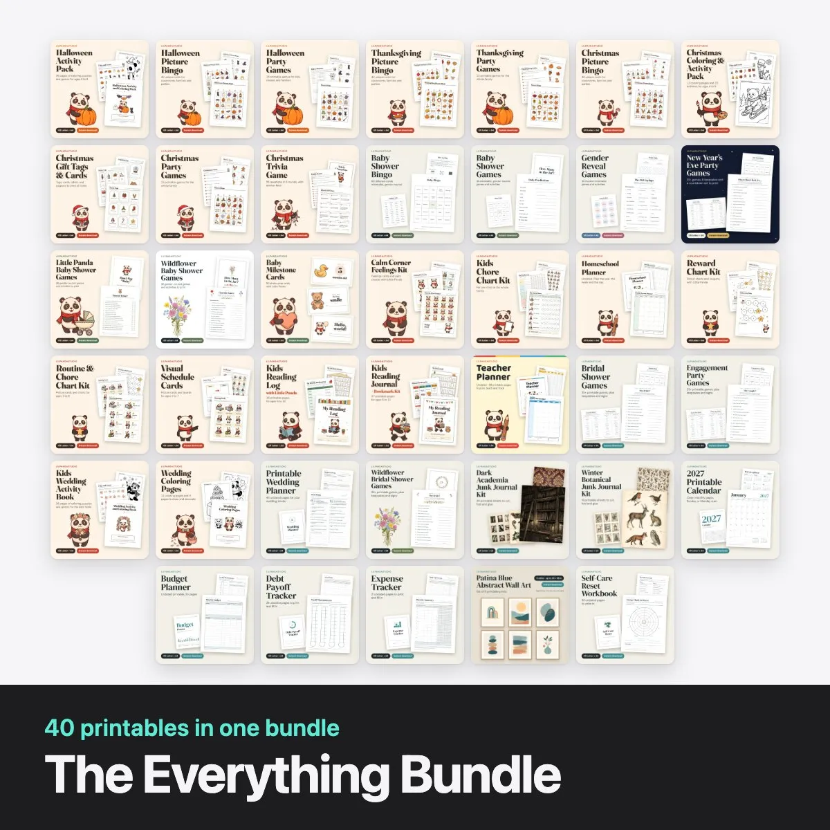 The Everything Bundle: 40 printables in one bundle