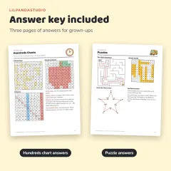 Little Panda’s 100th Day of School Activity Pack: answer key