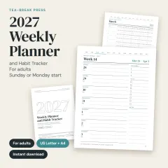 2027 Weekly Planner and Habit Tracker: cover