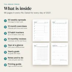 2027 Weekly Planner and Habit Tracker: what’s inside