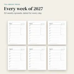 2027 Weekly Planner and Habit Tracker: weekly spreads