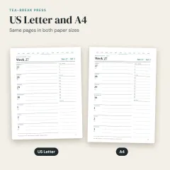 2027 Weekly Planner and Habit Tracker: letter and a4