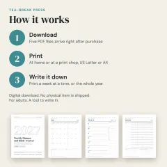 2027 Weekly Planner and Habit Tracker: how it works