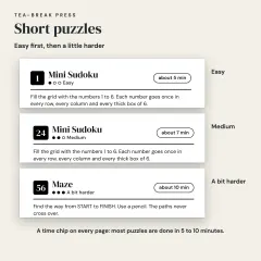 Quick Puzzles, Vol. 1: ADHD-Friendly Format, 70 Short Big Print Puzzles for Adults: minutes
