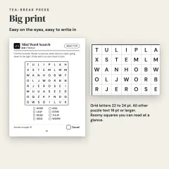 Quick Puzzles, Vol. 1: ADHD-Friendly Format, 70 Short Big Print Puzzles for Adults: big print