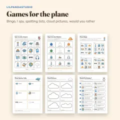 Little Panda's Airplane Travel Activity Book: plane games
