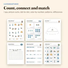 Little Panda's Airplane Travel Activity Book: count and match