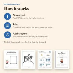 Little Panda's Airplane Travel Activity Book: how it works
