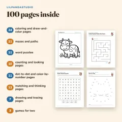 Little Panda's Animal Activity Book: what’s inside