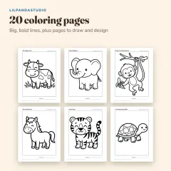 Little Panda's Animal Activity Book: coloring pages