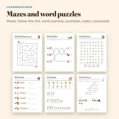 Little Panda's Animal Activity Book: mazes and words