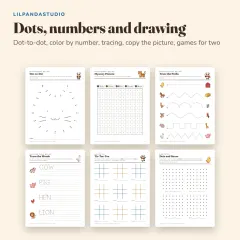 Little Panda's Animal Activity Book: dots and drawing