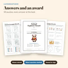 Little Panda's Animal Activity Book: answers