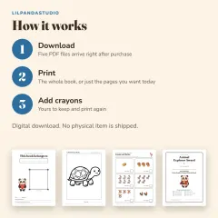 Little Panda's Animal Activity Book: how it works