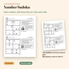 Bamboku: Logic Puzzles with Little Panda, Vol. 1: 76 Puzzles for Ages 6 to 10: number sudoku