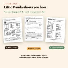 Bamboku: Logic Puzzles with Little Panda, Vol. 1: 76 Puzzles for Ages 6 to 10: how to