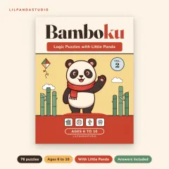 Bamboku: Logic Puzzles with Little Panda, Vol. 2: 76 New Puzzles for Ages 6 to 10: front cover