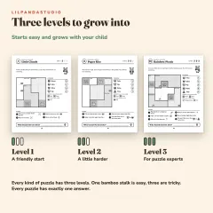 Bamboku: Logic Puzzles with Little Panda, Vol. 2: 76 New Puzzles for Ages 6 to 10: three levels