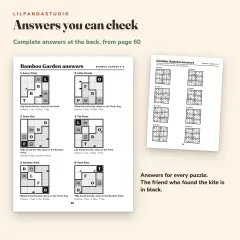 Bamboku: Logic Puzzles with Little Panda, Vol. 2: 76 New Puzzles for Ages 6 to 10: answers