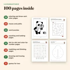 Little Panda's Bugs and Garden Activity Book: what’s inside
