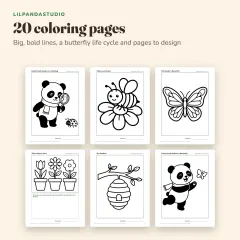 Little Panda's Bugs and Garden Activity Book: coloring pages