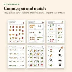 Little Panda's Bugs and Garden Activity Book: count and match