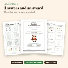 Little Panda's Bugs and Garden Activity Book: answers