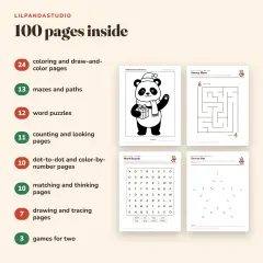 Little Panda's Christmas Activity Book: what’s inside