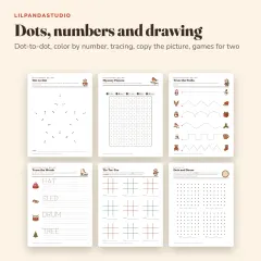 Little Panda's Christmas Activity Book: dots and drawing