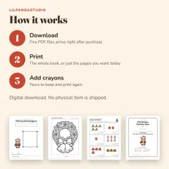 Little Panda's Christmas Activity Book: how it works