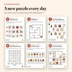 Little Panda’s 24-Day Christmas Puzzle Advent Calendar: twenty four puzzles