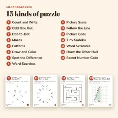 Little Panda’s 24-Day Christmas Puzzle Advent Calendar: kinds of puzzle