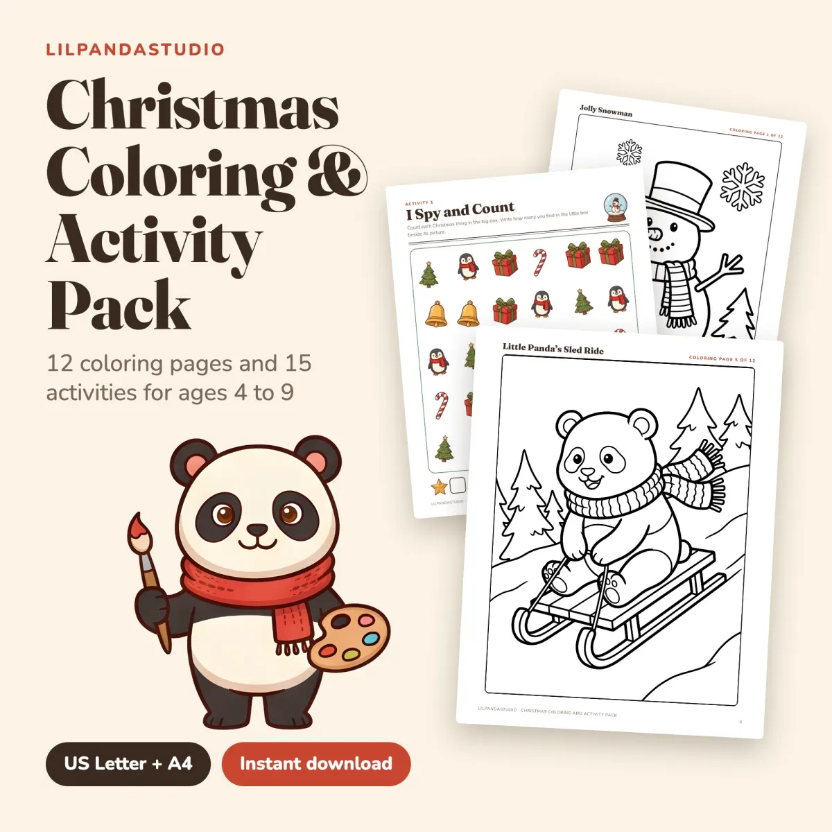 Christmas Coloring and Activity Pack: cover