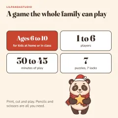 Little Panda’s Christmas Escape Room: ages and players