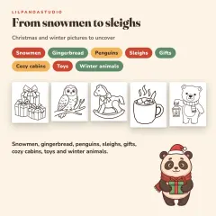 Little Panda's Christmas and Winter Dot-to-Dot: 52 Dot-to-Dot Puzzles for Kids Ages 4 to 8: themes