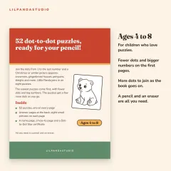 Little Panda's Christmas and Winter Dot-to-Dot: 52 Dot-to-Dot Puzzles for Kids Ages 4 to 8: who for