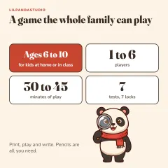 Little Panda’s Detective Academy Escape Room: ages and players