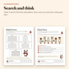 Little Panda’s Detective Academy Escape Room: search and lineup