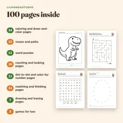 Little Panda's Dinosaur Activity Book: what’s inside