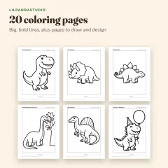 Little Panda's Dinosaur Activity Book: coloring pages