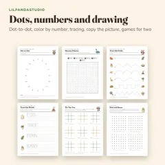 Little Panda's Dinosaur Activity Book: dots and drawing