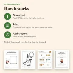 Little Panda's Dinosaur Activity Book: how it works