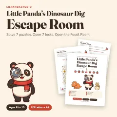 Little Panda’s Dinosaur Dig Escape Room: cover