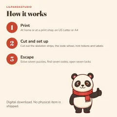 Little Panda’s Dinosaur Dig Escape Room: how it works