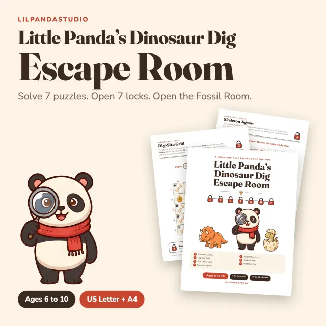 Little Panda’s Dinosaur Dig Escape Room cover