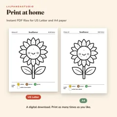 Little Panda's Color by Number: Dinosaurs, Garden and Seaside, 40 Pictures to Color for Kids Ages 4 to 8: pdf edition