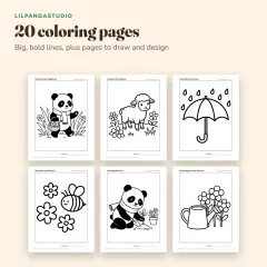 Little Panda's Easter and Spring Activity Book: coloring pages