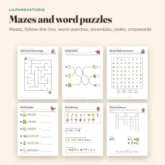 Little Panda's Easter and Spring Activity Book: mazes and words