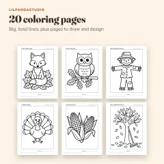 Little Panda's Fall Activity Book: coloring pages