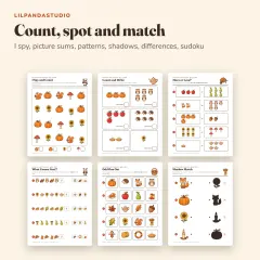 Little Panda's Fall Activity Book: count and match